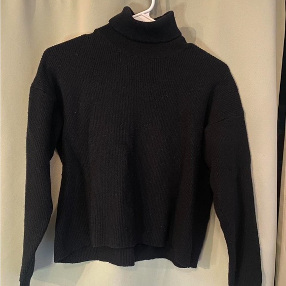 J. Crew Black Turtleneck Sweater - Slim Cozy Knit - Picture 2 of 4